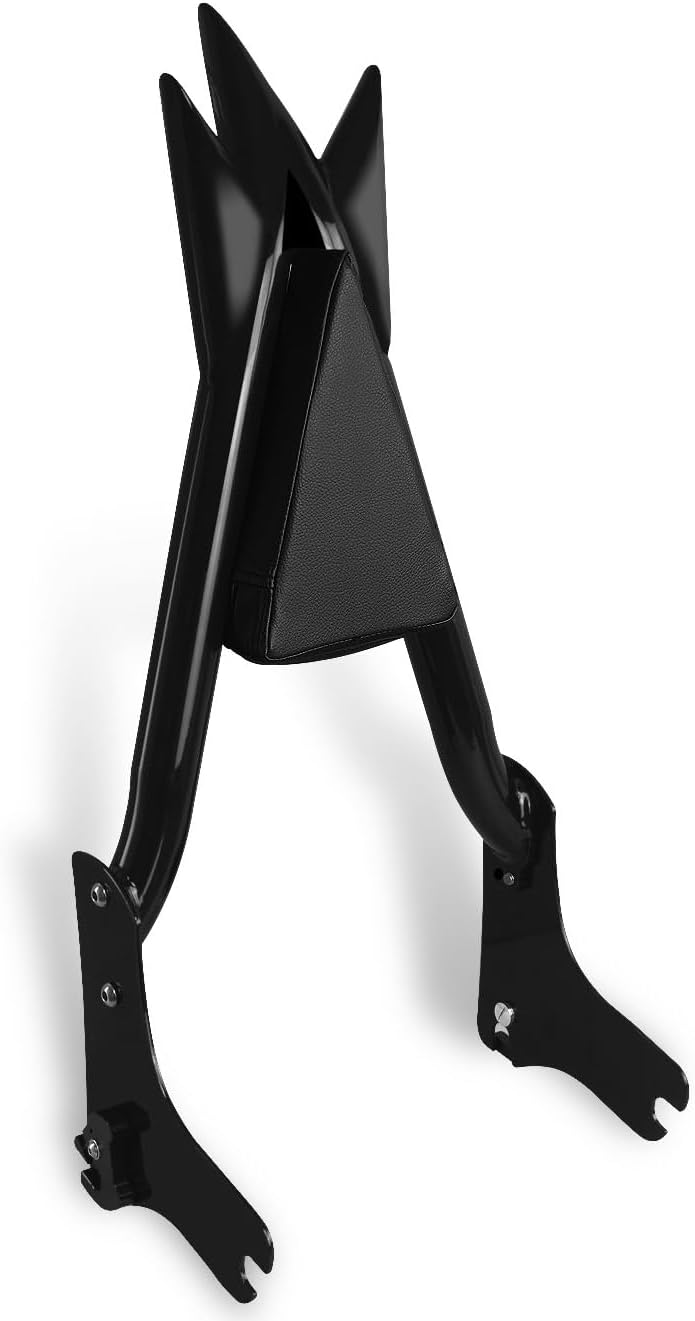 Adjustable Trident Black 27” Detachable Backrest Sissy Bar Passenger Quick Release Fits for Harley Touring Road King Electra Glide Street Glide FLHR FLHX FLHT FLTR 1997-2008 112” Tubing Black