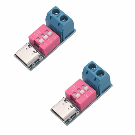 2PCS Adjustable Voltage PD Fast Charging Test Board USB Type C Charger Power Delivery Boost Module