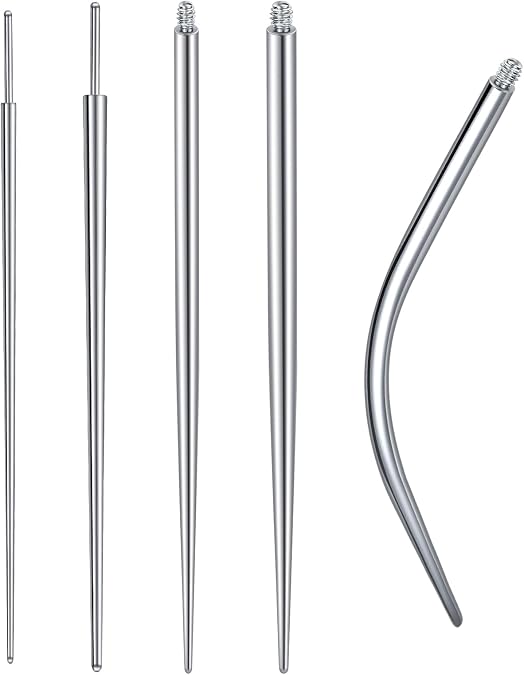 20g 16g 18g Piercing Taper Internal Threaded Piercing Taper Insertion Threader Tool Threadless Jewelry Changing Tool Horseshoe Nose Ring Labret Earring Studs Applicator Piercing Ball Grabber