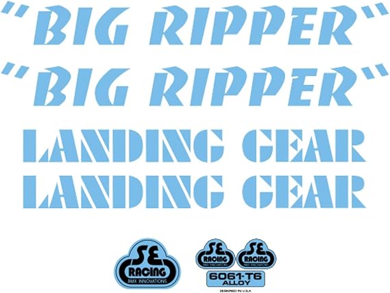 SE Bikes Big Ripper Decal Set Null Blue | sports-fan-automotive-decals