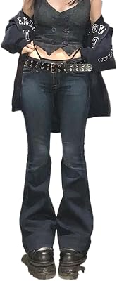Y2K Cute Low Waisted Flare Trousers Jeans Vintage Aesthetic Cargo Pants Slim Pockets Harajuku Joggers 90s Streetwear