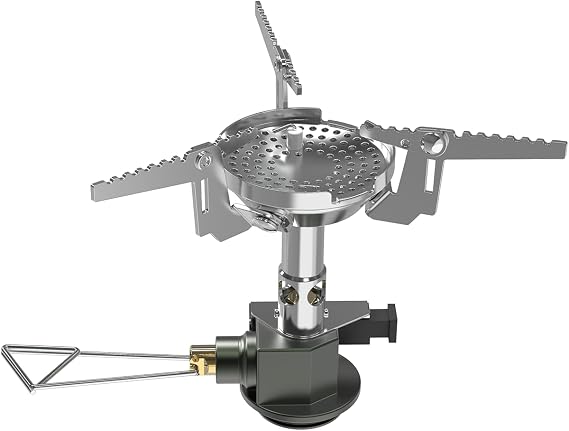 Fire-Maple Greenpeak 2 Camping Stove with Regulator Portable Gas Stoves | Pressure Regulator, Piezo Igniter, Micro Windshield, Adjustable Pot Support, Fast Boiling, Fuel Efficient Design, 95g (3.4oz)