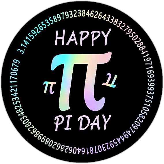 Happy Pi Day Stickers 2 Inch March 14th Pack-300 | Math Party Favors, Classroom Wall Decoration, Math Gifts, For Laptop Bottle Car Window