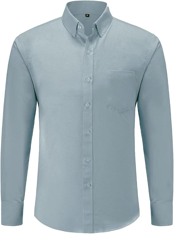 Wrinkle Free Dress Shirts for Men Button Down No Iron Long Sleeve Dress Shirt
