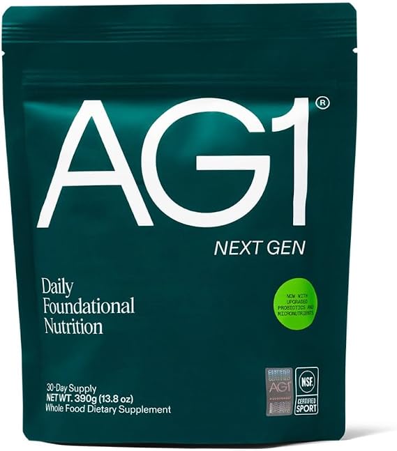 AG1 Next Gen Greens Powder with Daily Nutrition Formula, 30-Servings