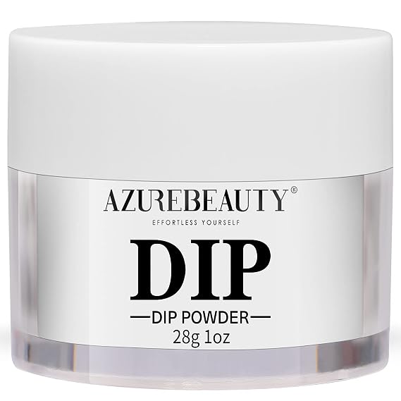 AzureBeauty Starter Manicure Basic Bright White Dip Powder For Nails | 1 Oz Basic Long-Lasting Powder, No Nail Lamp Curing Needed, Suitable For Professional Salon & Daily DIY Home Manicure