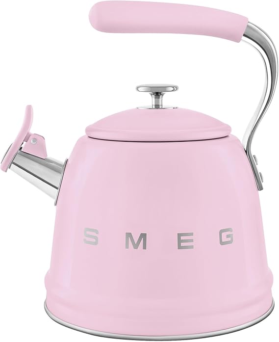 SMEG WKF01PK, Whistling Kettle, Pastel Pink