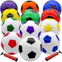 12 Pack Soccer Balls Size 4 with 2 Pumps, for Youth Adult Sports Training Practice Competition Game