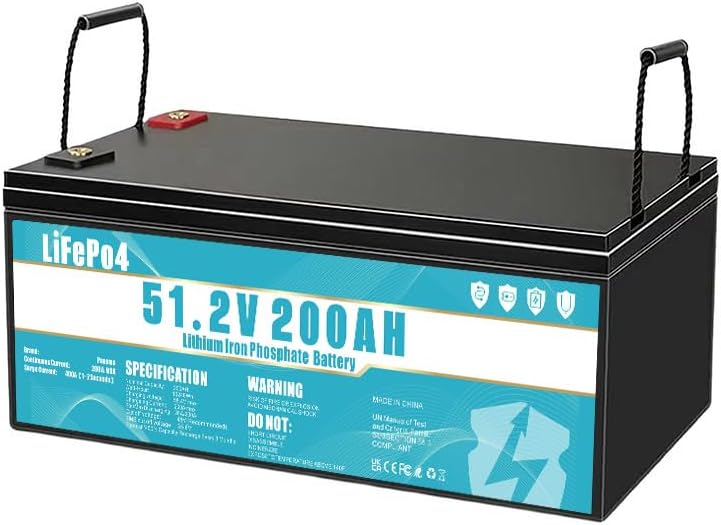 LiFePO4 battery 48V 200Ah lithium iron phosphate leisure battery,equipped 200A-BMS,lifespan exceeding 8 years,suitable for camping, solar power, emergency power, etc.