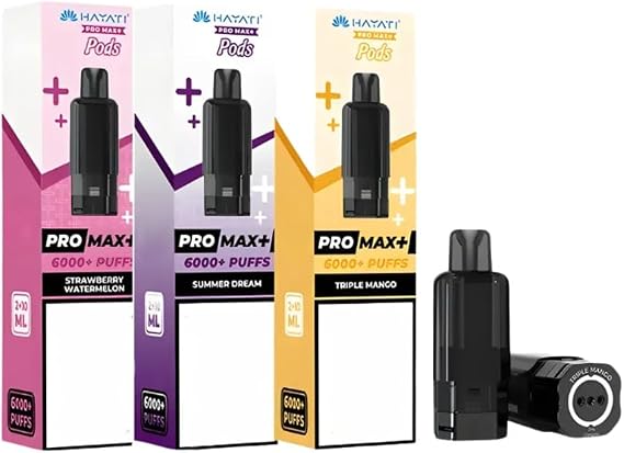 Hayati 6000 Pro Max Plus 6K Pods | Refillable Pods | Easy Installation | Pack of 1 (Strawberry-raspberry-blueberry)