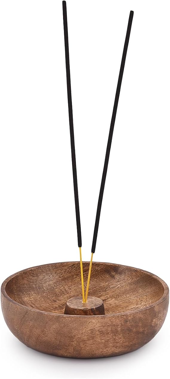 EDHAS Incense Burner Stick Holder Bowl, Ash Catcher Bowl for Home Decor, Meditation, Yoga (5" x 5" x 1.5")