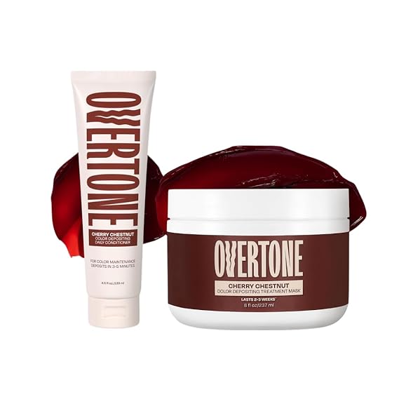 OVERTONE Semi-Permanent Hair Dye & Color Depositing Conditioner, Cherry Chestnut