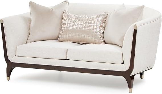 Michael Amini Paris Chic Loveseat - Cremini/Espresso