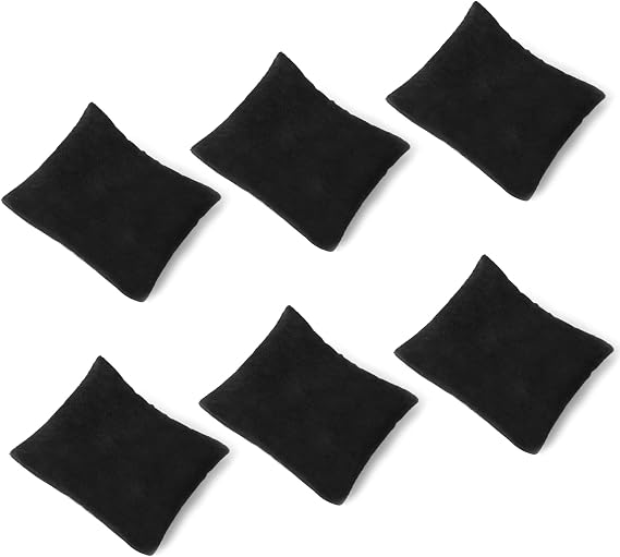 Golden Pearl 6pc-Velvet Small Bracelet/Watch Pillow Jewelry Displays (Black)