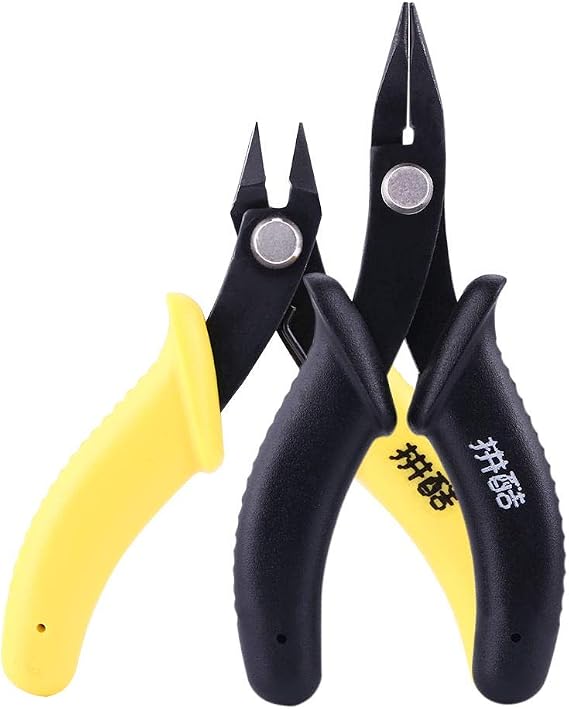 Piececool 3D Metal Model Kits Tools Set, 2Pcs Mini Flat Nose Plier Nipper DIY Tool for 3D Metal Puzzle Model Kit Jigsaw Assembling