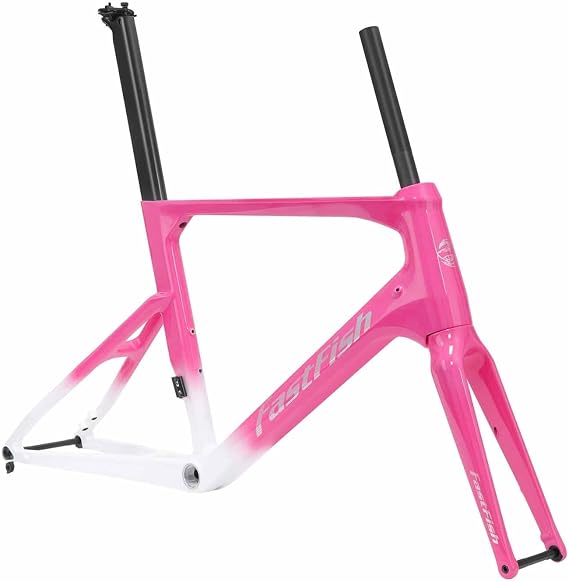451 BMX Frame Set 20" Carbon Fiber Road Bike Frame Through Axle F12x100mm R12x142mm Disc Brakes Full Internal Routing 20x1-3/8 Tires
