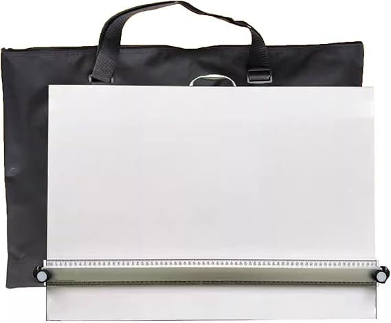 Drafting Board with Parallel Motion, Portable Drawing Board with Parallel Bar, A2 Size for Artists, Architects, Students &amp; Professionals