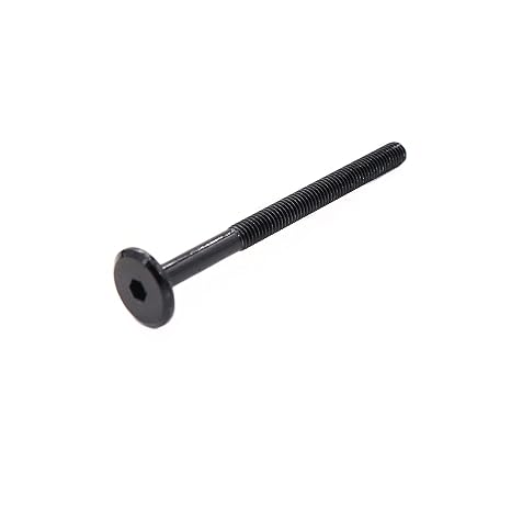 10 Pack 1/4"-20 x 100mm Joint Connector Bolts Screws, Hex Socket Head, Black, Half Thread, 4 Inches Long