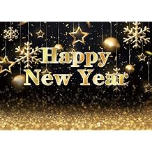 SJOLOON 2026 Happy New Year Backdrop Black and Gold Photography Background Cheers to The New Year Eve Party Decoration Supplies Photo Booth Props 11980 (8x6FT)