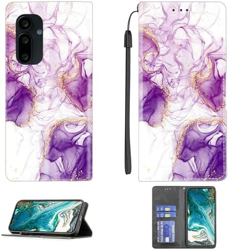 Case Compatible for Saga 2 Solana Mobile Seeker Phone Case Cover [with Tempered Glass Screen Protector] PU Leather Kickstand Magnetic Wallet Case CPT10