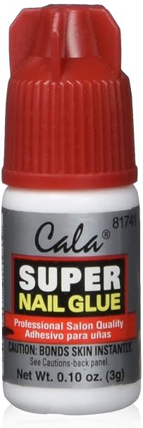 Cala Super Nail Glue, 0.10 Oz | Professional Salon Quality Quick and Strong Nail Liquid Adhesive