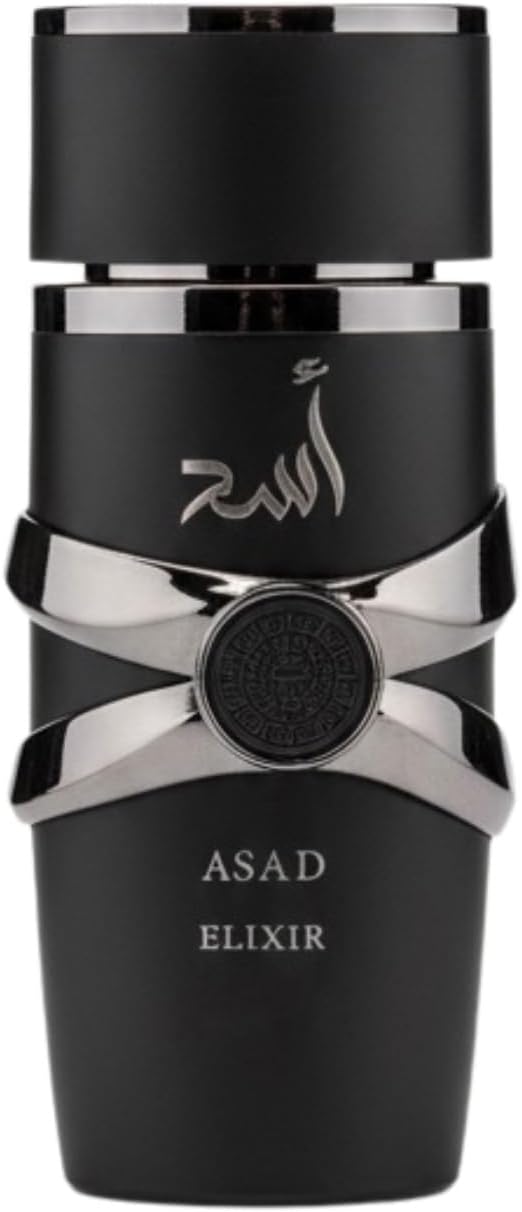 Asad Elixir Eau de Parfum 100ml – Long-Lasting Amber Woody Spicy Men’s Fragrance with Tobacco, Cedar & Vanilla Notes | Powerful Masculine Arabic Perfume