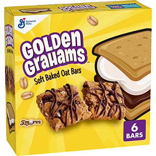 Golden Grahams Smores Soft Baked Oat Bars, Chewy Snack Bars, 6 ct