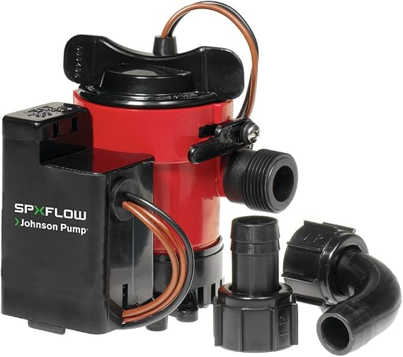 Johnson Pump 06203-00 Cartridge Combo Automatic Submersible 12V Bilge Pump - 1250 GPH, 1-1/8" Discharge