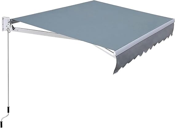 Manual Retractable Awning Awning Retractable Patio awnings Remote sunsetter Manual Door Window Sunshade shelter Outdoor Canopy Exterior Shade carpa(Frame Included )