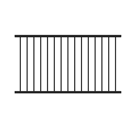 Deckorators Aluminum Classic 6 ft. x 36 in. Textured Black Line Rail Kit