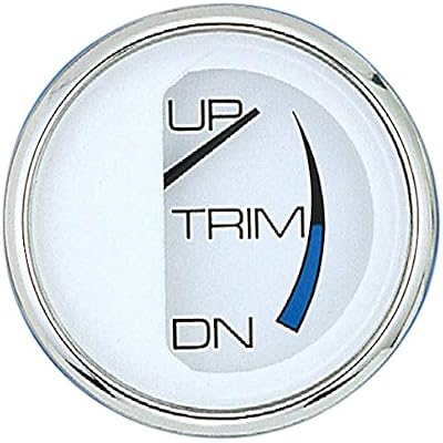 Faria 13807 Chesapeake Stainless Steel Trim Gauge MercuryMarinerMercruiserVolvo DPYamaha 2001 and Newer - 2, White