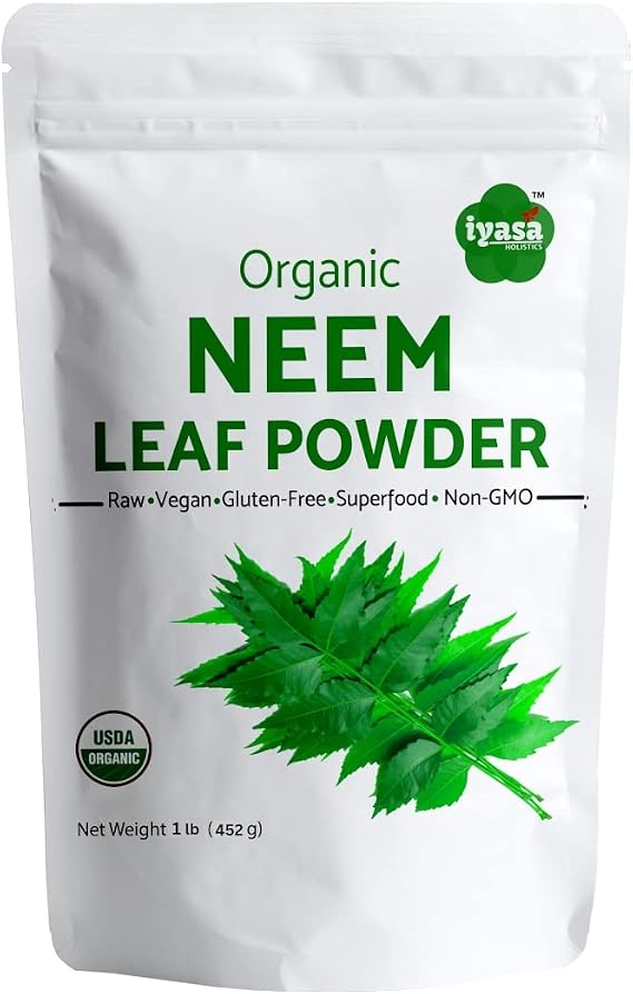 Organic Neem Powder 16oz - Certified USDA Organic Neem Leaf Powder Ayurveda Herb Azadirachta Indica - Promotes Healthy Hair and Clear Skin