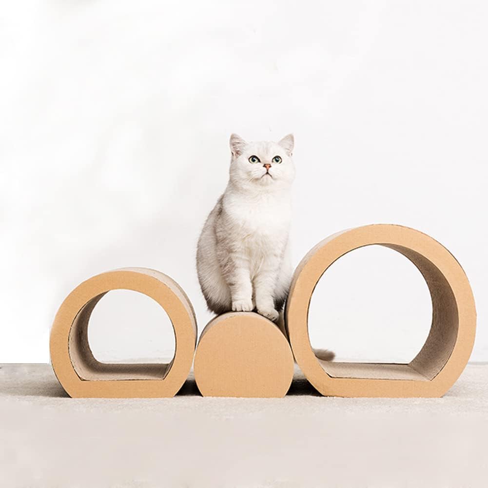 Cat Claw Sharpener, Cat Claw Sharpener, Cardboard, Cat Tunnel, Scratch Board, Cat Supplies, Free Assembly, Durable, High Density Cardboard, Cat Scratching Plate, Resting Area, Cat House