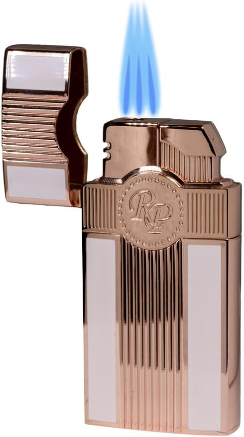 Rocky Patel Lighter Executive Triple Torch (Rose Gold & White)