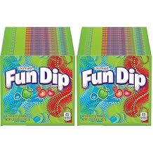 Wonka Fun Dip, Assorted Flavor Party Pack, 0.43 Ounce Packets, 48 Count (Pack of 2)