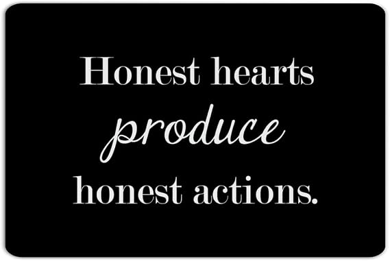 Honest Hearts Produce Honest Actions Decorative Metal Signs Fashion Chic Dining Room Wall Art Plaques Room Decor for Men Garage Signs for Kitchen Lounge Business 8x12 Inch