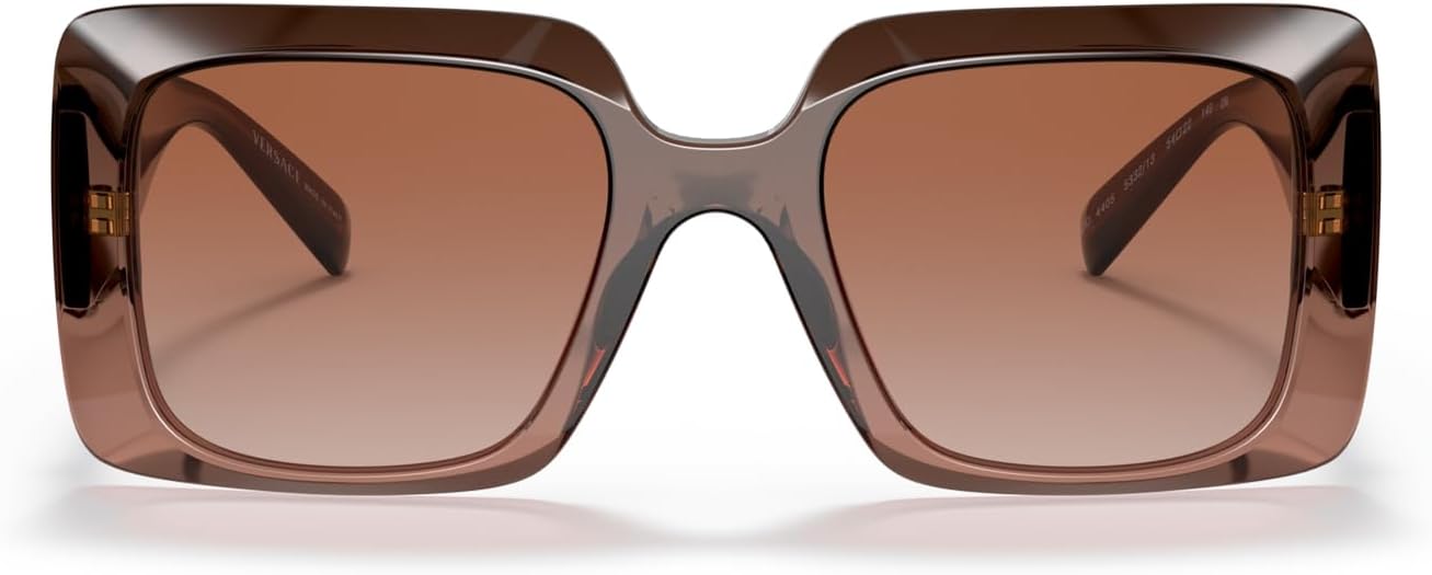 Versace VE 4405 533213 Brown Plastic Rectangle Sunglasses Brown Gradient Lens