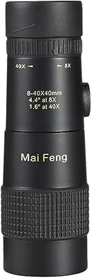 Binoculars for Adults, 4K 8-40x40mm High Telephoto Zoom Monocular Telescope with Low-Light-Level High Power Lightweight Telescope Without Tripod for Birdwatching Binoculars