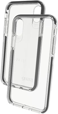 Gear4 Piccadilly Clear Case with Advanced Impact Protection [ Protected by D3O ], Slim, Tough Design for iPhone XXS Black IC8PICBLK