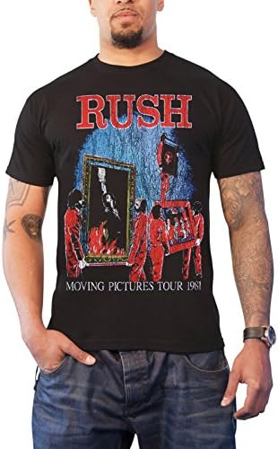 T Shirt Moving Pictures Tour 1981 Official Vintage Mens Black