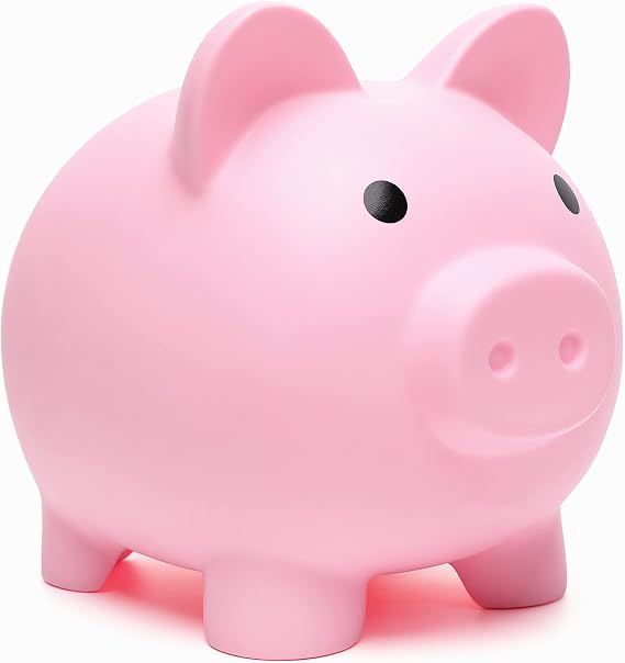 Piggy Bank, Coin Bank for Boys and Girls, Children's Plastic Shatterproof Money Bank
