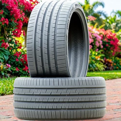 Set of 2 TWO Aplus PRO Racing All Season Passenger High Performance Radial Tires-26535R19 26535ZR19 2653519 26535-19 98W Load Range XL 4-Ply BSW Black Side Wall UTQG 420AA