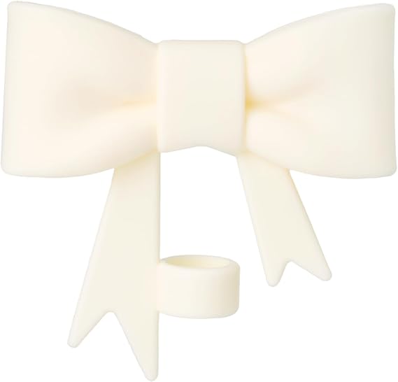 Beige Bow Silicone Cover for Stanley 40&30 Oz Cup, Cap for Stanley Cup Accessories, Stopper for Reusable Straws Tip Lids, Cute Topper for Tumblers