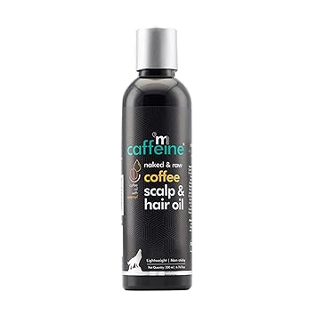 mCaffeine Coffee Scalp & Hair Oil 200ml for Boosting Hair Growth | With Redensyl and Argan Oil | Lightweight & Non Sticky | Strengthens Hair and Nousrishes Scalp | SLS Free