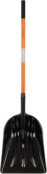 VNIMTI Snow Shovel for Snow Removal, Heavy Duty Snow Shovel for Driveway with Long Fiberglass Handle, 56 Inches