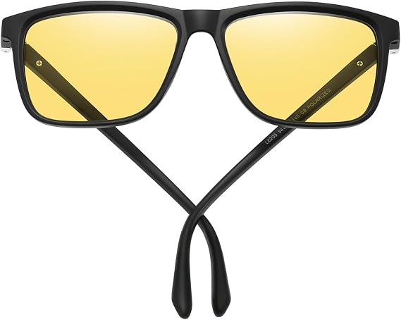 Polarized Sunglasses for Men Women, Retro Square UV400 Sun Glasses with 360 Rotating Hinges for Driving