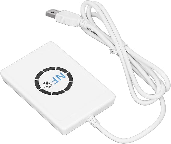 NFC Reader Writer, USB 2.0 424kbps Contactless Smart IC Card Duplicator, Compatible with ISO 14443A B for Felica and All NFC, 13.56MHz, Mini Lightweight