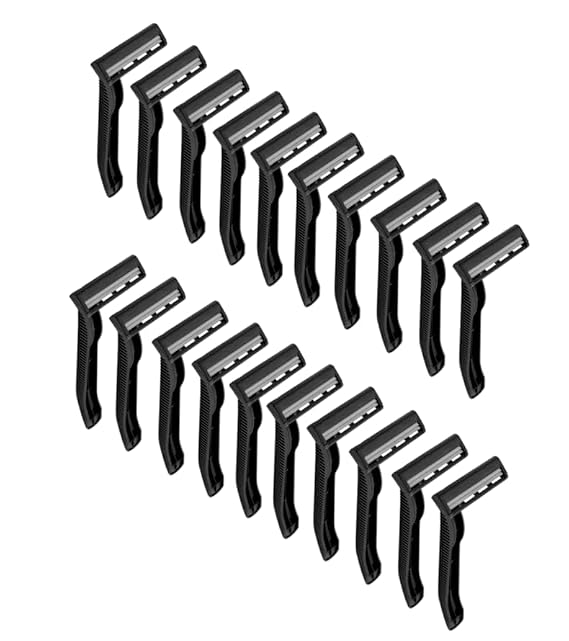 20 Box of Bullet Blades Black Razor Blades Disposable Stainless Steel Hospitality Quality Shavers High End Twin Blade Razors for Men and Women