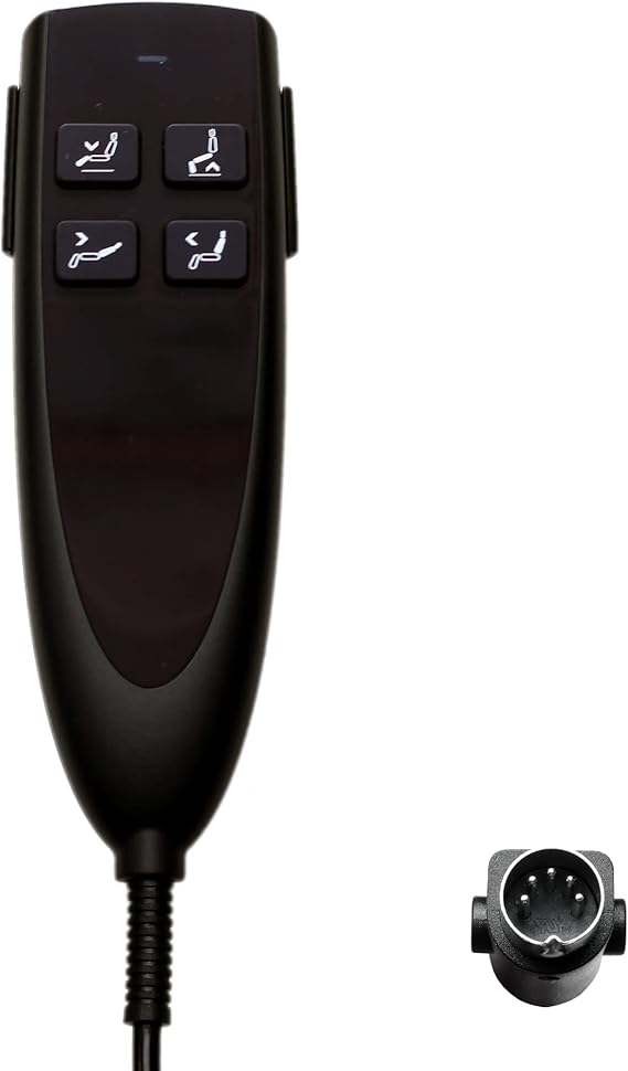 4 Button 5 Pin Prong Lift Chairs Power Recliners Remote Hand Control Handset Model HS.13.04.01A Replacement | Back Hook, Electric Sofa Hand Controller Replacement