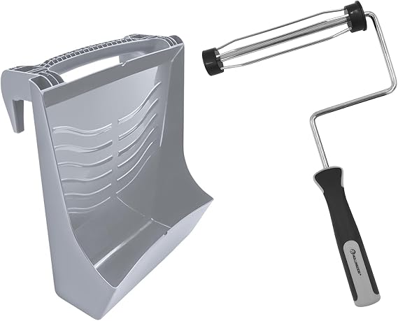 ROLLINGDOG Multifunction Paint Tray with 9 inch Heavy Duty Paint Roller Frame